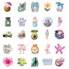 50 Beach Style Series Pp Waterproof Decorative Stickers Children'S Rewards Stickers Toys Diy Diary Handbook