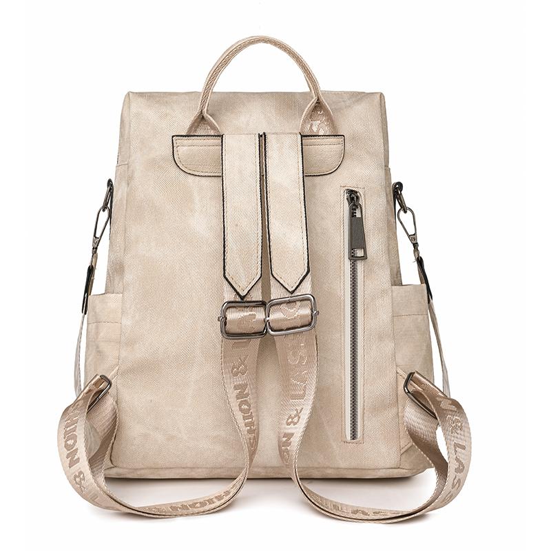 Vintage Soft Leather Backpack Women's Large Capacity Multi-use Shoulder Bag