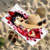 Betty Boop Print Beach Towel Design, Soft, Lightweight. for Home Bathroom, Spa, Pool, Yoga, Surfing, Camping, Gift for Family, Friend