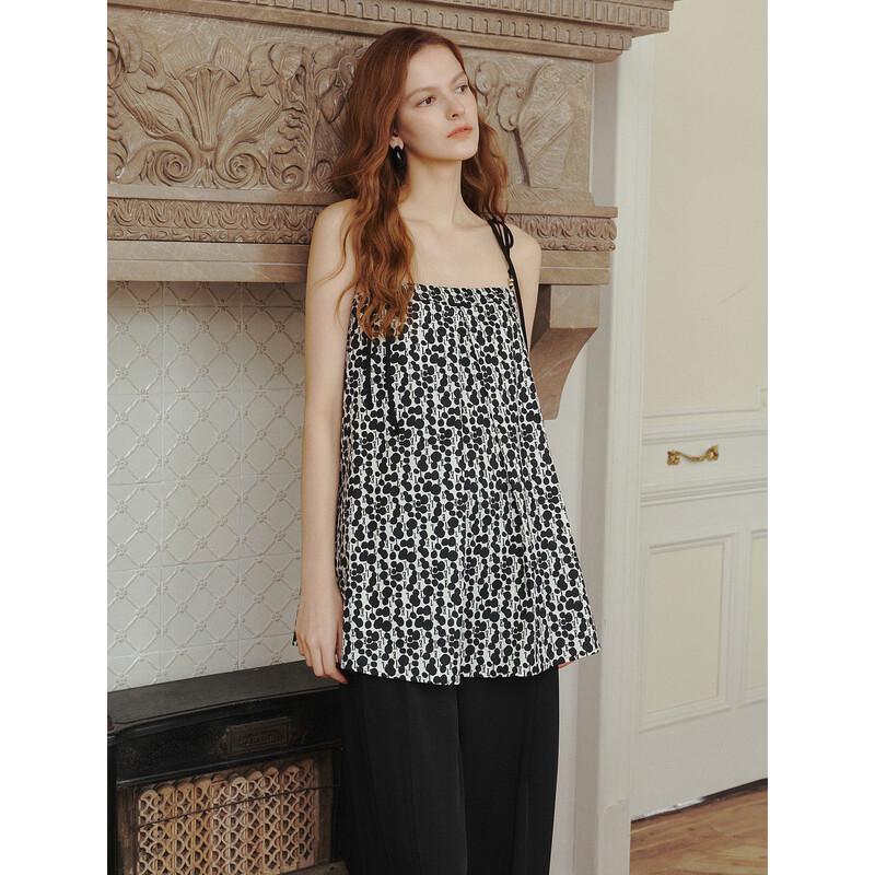 ELLE Women s Beaded French Style Camisole Blouse M