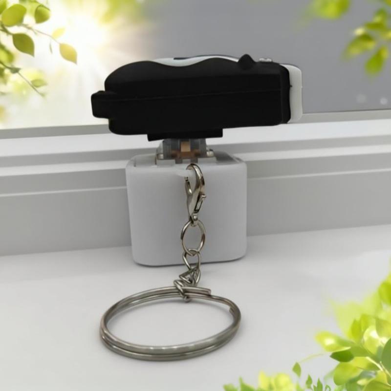 Creative Cow Button Fidget Toy Keychain with LED & Sound Anti Anxiety Stress Reliever for Home Office Travel Use
