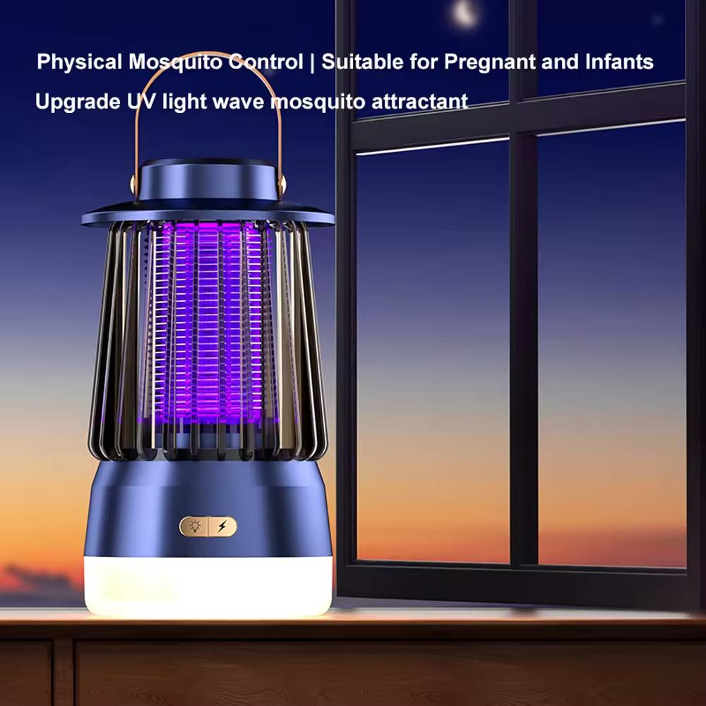 Bug Zapper Uv Lamp Mosquito Repellent Lamp Quiet Efficient Outdoor Use With Camping Light Rechargeable Electric Mosquito Killer