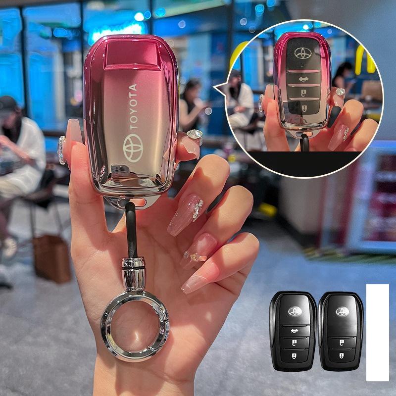 TPU Car Remote Key Case Cover Shell For Toyota CHR Hilux Fortuner Land Cruiser 200 Camry Corolla Crown RAV4 Highland Accessories