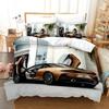 Sports Car Duvet Cover Set Luxury High Quality 3D Printed Bedding 23pcs Double Queen King Bedclothes Adults Boys Home Textile