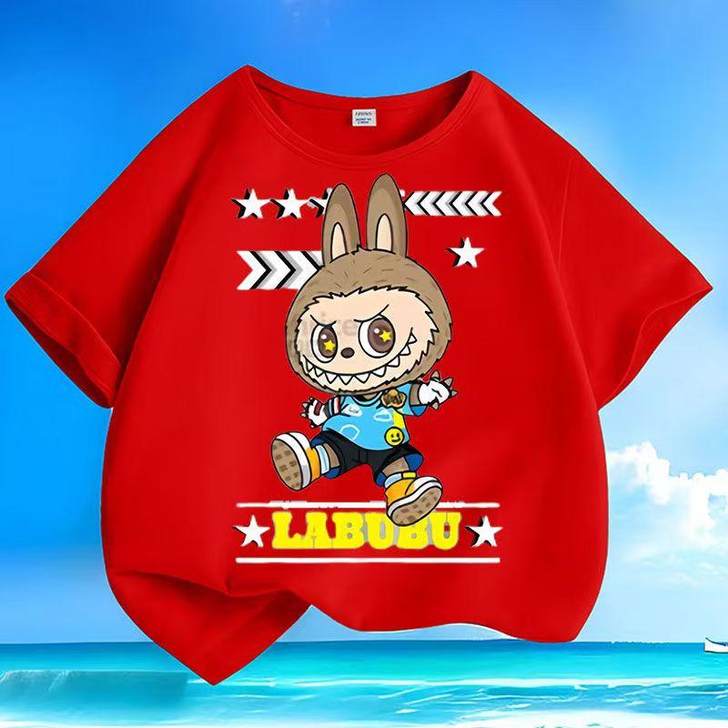 Explosiv LABUBU-docka 3D-tryckt barn-t-shirt Pojkar och flickor Sommar sval topp Gåva till barn
