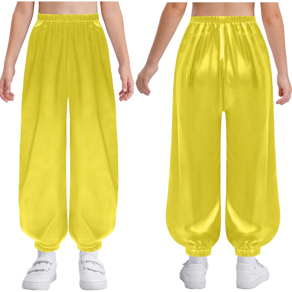 Dětská Kung Fu uniforma Oblečení pro bojová umění pro chlapce dívky Sada Tai Chi Wing Chun Elastický pas Jednobarevné kalhoty na vystoupení