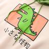 Fashion Women Casual Print Long Sleeve Splice Dinosaur Sweatshirt Tops