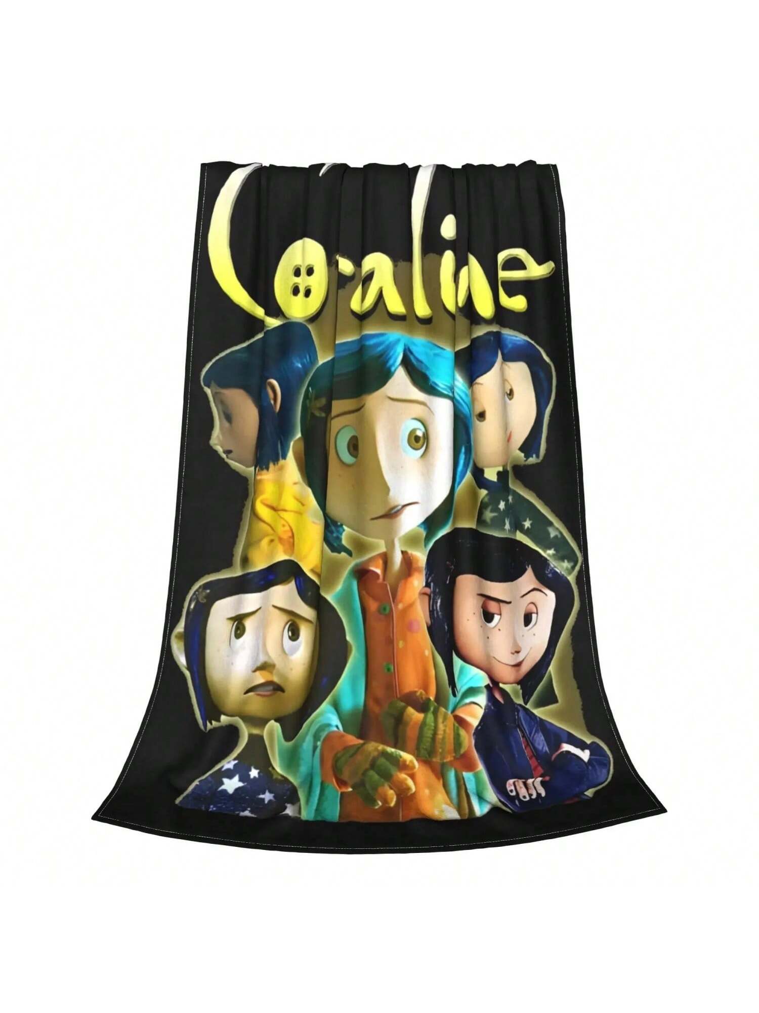 

Coralines Cartoon Movies Blanket Warm Cozy Fluffy Other Mother Throw Blankets For Couch 50x60 Inch Multi-Size Bedspread 75X95CM сірий колір