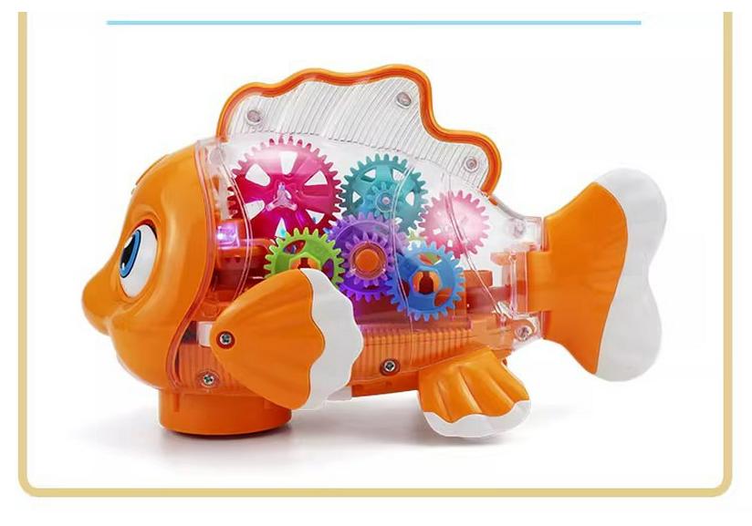 Children's Electric Luminous Clownfish Toy with Lights & Music