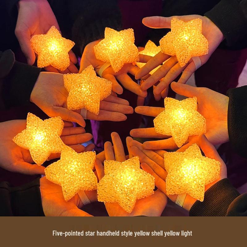 Светящийся браслет «Звездный свет» - Пятиконечный танцевальный реквизит Handheld 8cm with Battery