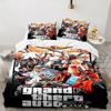 3PCS Theft Auto Bedding Set Printed Duvet Cover Closure Includes 1 Duvet Cover & 2 Pillowcases for All Seasons Bedroom Decor