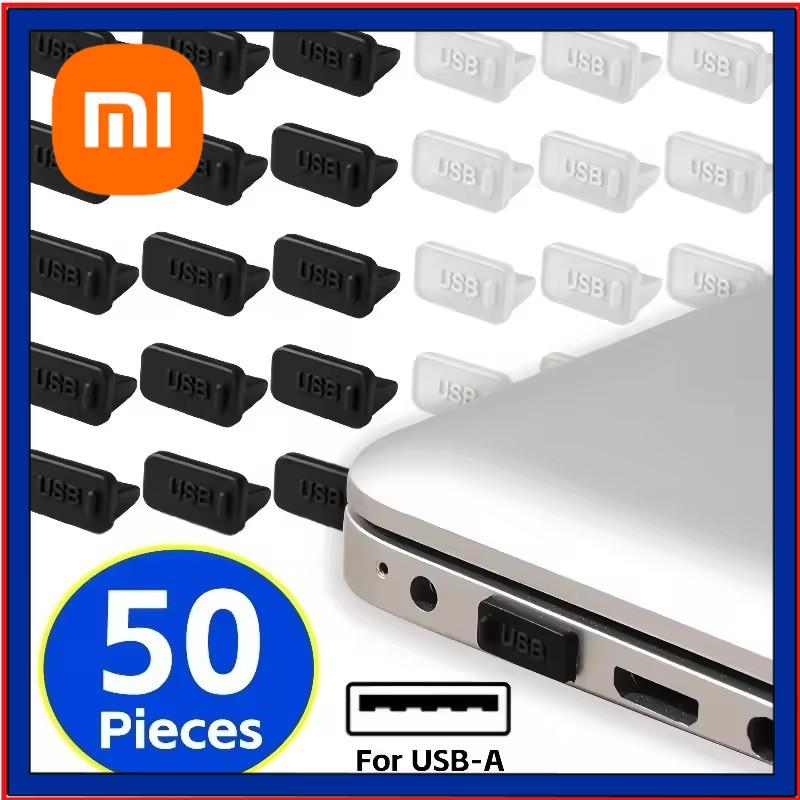Xiaomi 60/10PCS USB Dust Plug Silicone Anti Dust Cap for Laptop PC Charging Port Protector Soft USB Type A C Female Port Cover