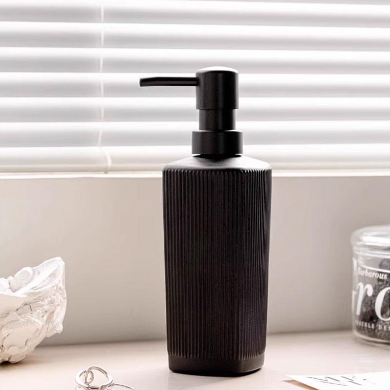 340ml soap dispenser Black ceramic hand sanitizer bottle bathroom shower gel press bottle lotion sub bottle bathroom accessories