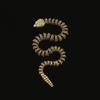 Articulated Movable 34cm Brass Snake Ornament Rattlesnake Sculpture for Home Decor