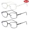 3pcs Fashion Small Square Glasses Frame Women Metal Frame Shape Eyewear Clear Optical Eyeglasses Transparent Lens Spectacle