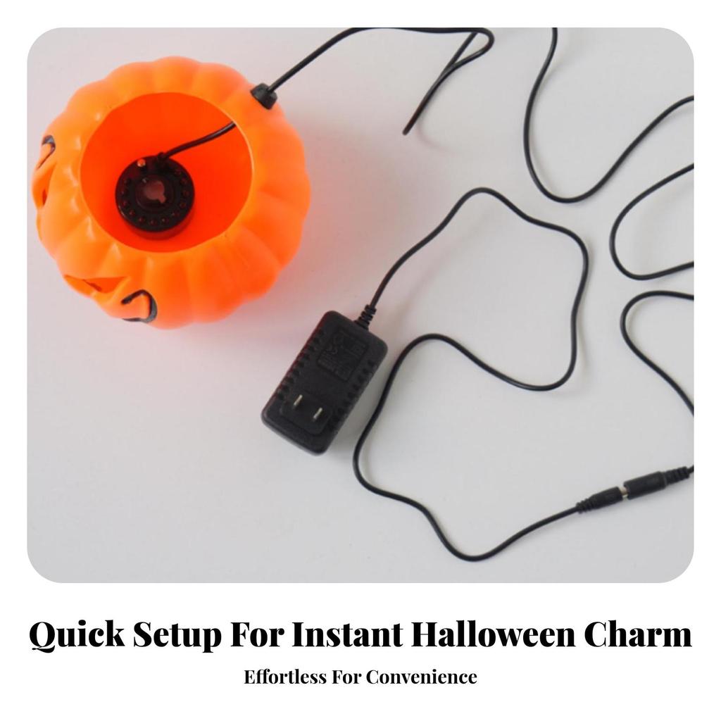 2 Pieces Pumpkin Fog Light TopFill Water Multicolor Lamp Orange