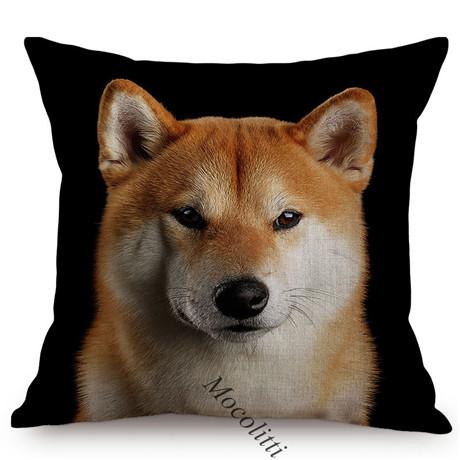 Pet Dog Portrait Print Sofa Throw Pillow Case Dachshund Terrier Samoyed Living Room Chair Decoration Cushion Cover Cojines