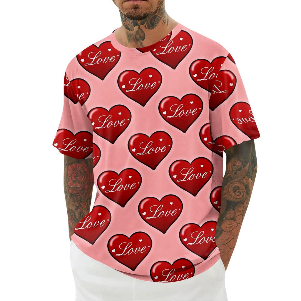 Men's T-shirt, Loose Casual Short Sleeved Top, Men's Short Sleeved Top