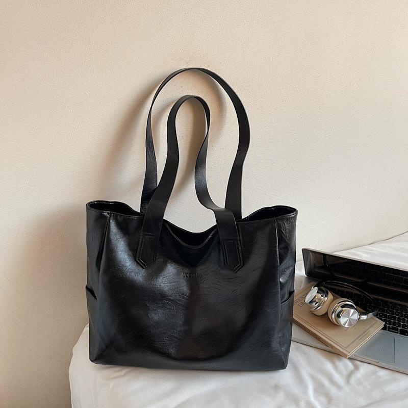 Large-capacity Tote Bag, Simple New Trendy and Fashionable Commuter, Portable Shoulder Large Bag, Solid Color Women's Bag, Underarm Bag.