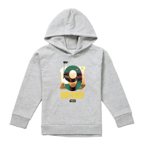 STAR WARS Childrens/Kids 9 Boba Fett Heather Pullover Hoodie