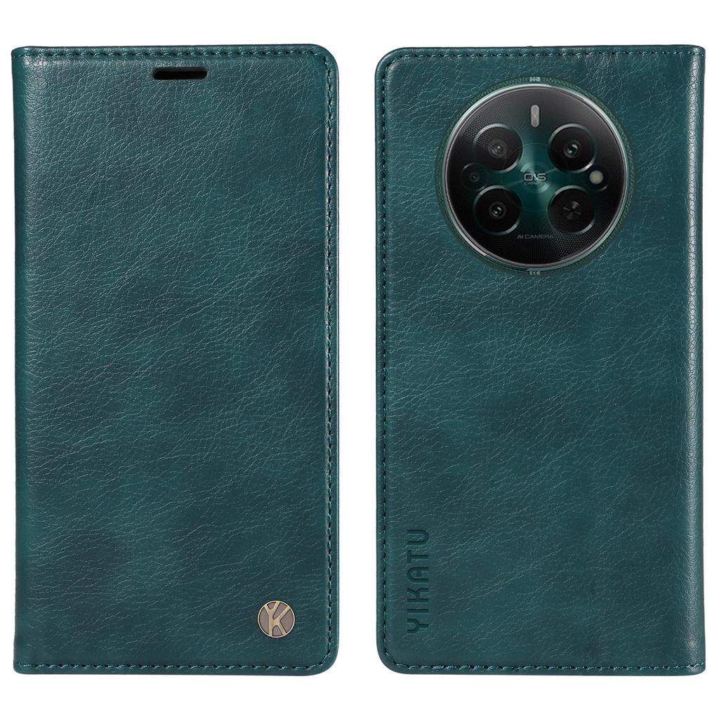 YIKATU YK-006 For Realme Narzo 70 5G/Narzo 70 Pro 5G/P1 5G/12 4G/12+ 5G Case Wallet Litchi Grain Leather Phone Cover