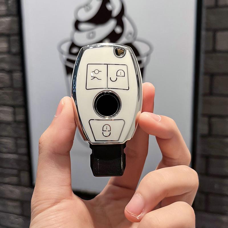 TPU Car Key Case Cover Shell Fob for Mercedes Benz A B C E GL S GLA GLK CLS Class AMG W204 W205 W212 W463 W176