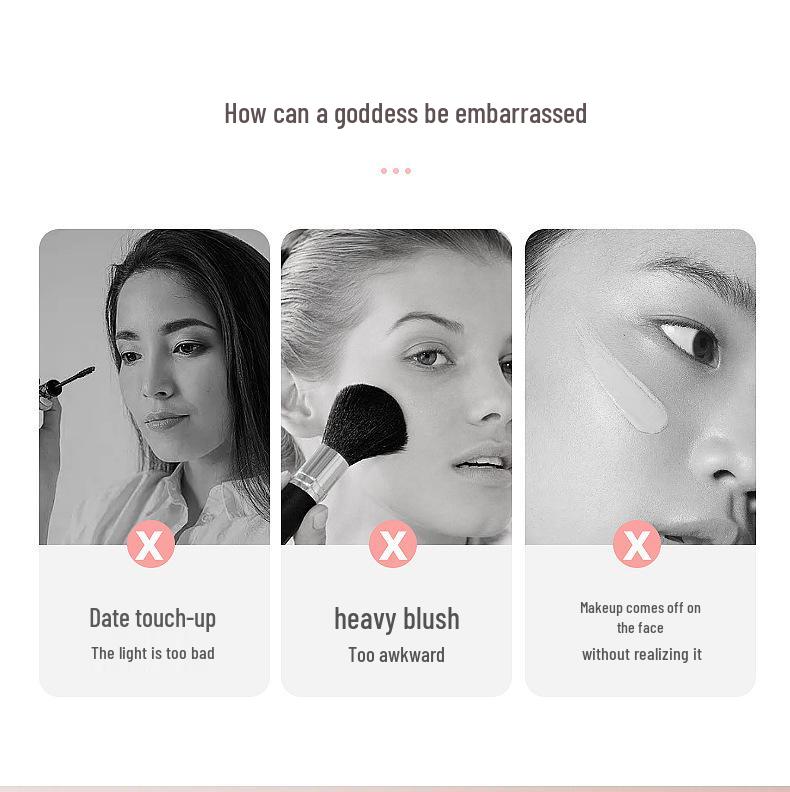LED Foldable Double-Sided Makeup Mirror with USB Charging
