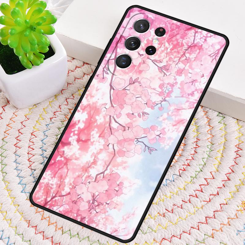 Cherry Blossom Bumper Phone Case for Samsung Galaxy note 10 pro S26 Ultra S23 S24 FE S25 S21 S22 PLUS shockproof Cove