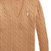 Polo Ralph Lauren FW22 Solid Color V-Neck Knit Long Sleeve Wool Sweater Women sweater Brown 211875832-008