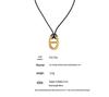 Qiong Yao Stainless Steel Personalized Day Pendant Leather Clavicle Chain, PVD Gold Plated, Adjustable Fashion Sweater Necklace.