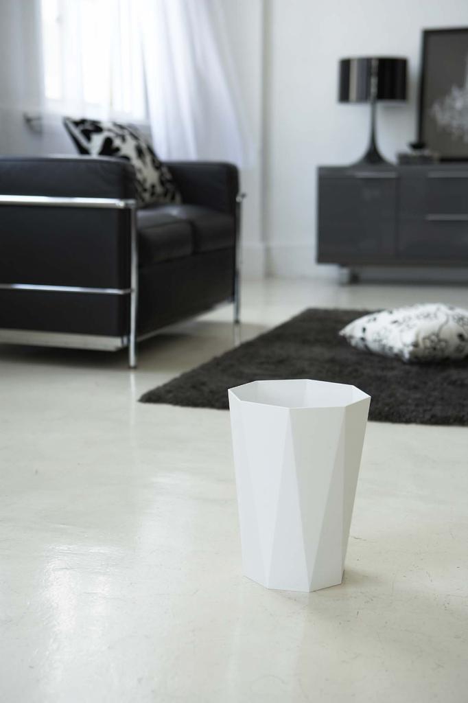 Yamazaki Jitsugyo (Yamazaki) Trash Can Diamond White 6411
