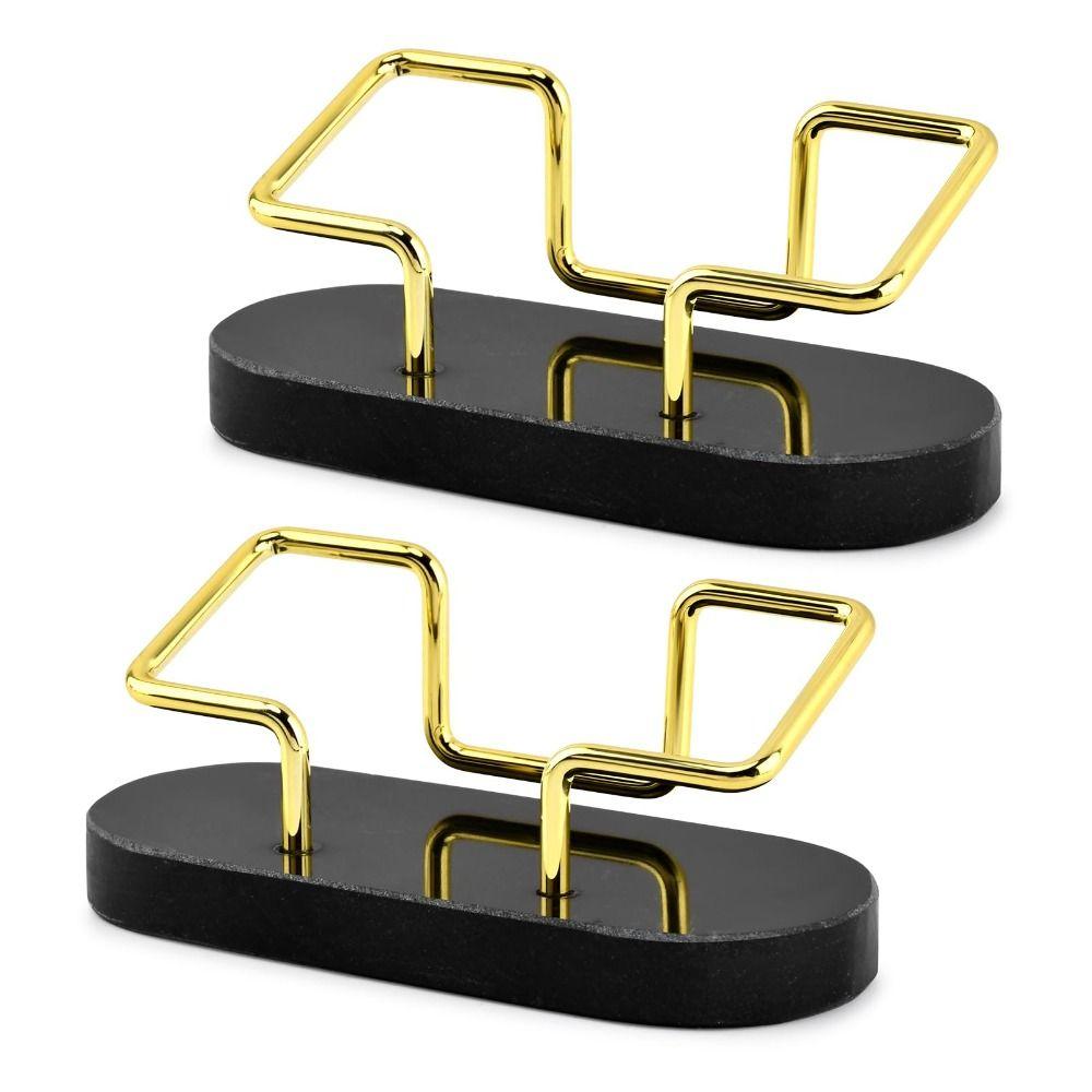 Metal Frame Metal Business Card Holder Marble Material Business Card Storage Holder Meeting Gifts