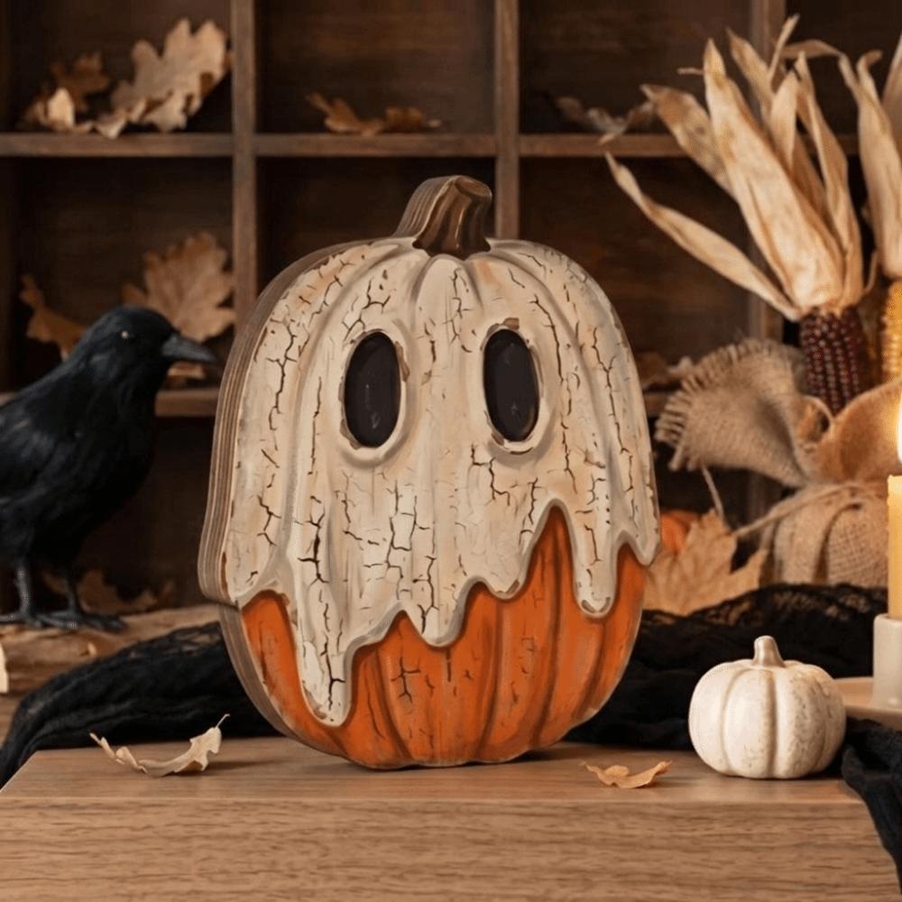 Cartoon Pumpkin Wooden Ornaments Pastoral Pumpkin Table Ornament Home Party