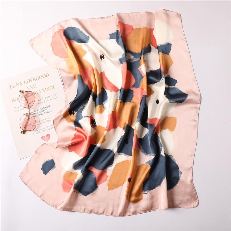 

Роскошные шелковые платки Квадратный платок Харадзюку Ветер Красочный Граффити Платок Шарфы Бандана Обёртывания Украшение Шарф Шаль 70x70cm