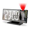 180° Arm Projection Alarm Clock Time Temperature USB Plug-in Digital Alarm Clock Snooze Table Clock 12/24H Projector LED Clock