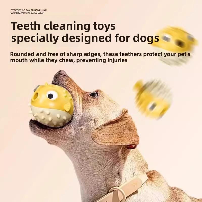 Dispenser di Cibo Giocattolo a Forma di Pesce Rimbalzante Giocattolo per Animali Domestici Interattivo Alimentatore Lento per Cani Gatti Gioco Autonomo Sollievo dalla Noia Allenamento IQ Masticabile Dentale Gioco Puzzle Forniture