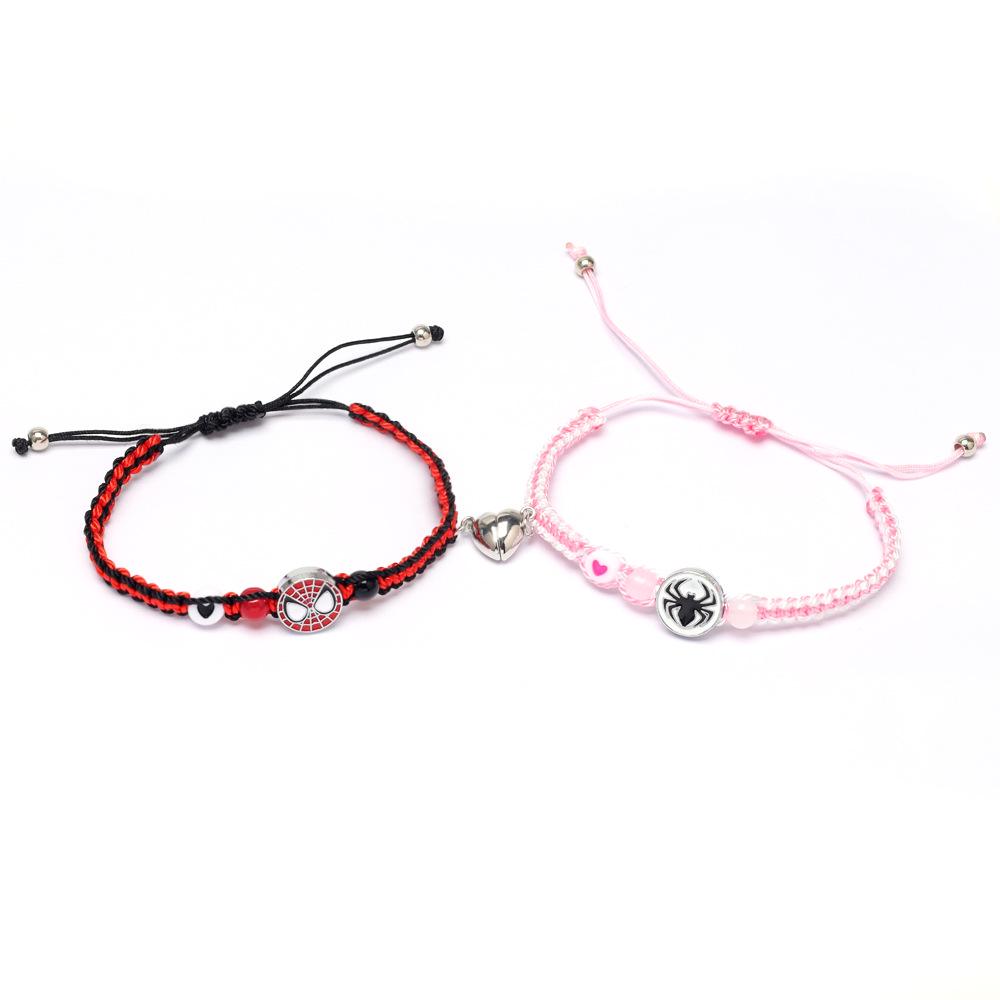 Spider-Man Couple Bracelet: Handmade Magnetic Love Rope