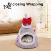 Warm Sleeping Bed for Cats Christmas Tree Cat Bed, Plush Cave with Removable Cushion, Non-slip Cute Pet Bottom, Cozy House Indoor Kittens Winter