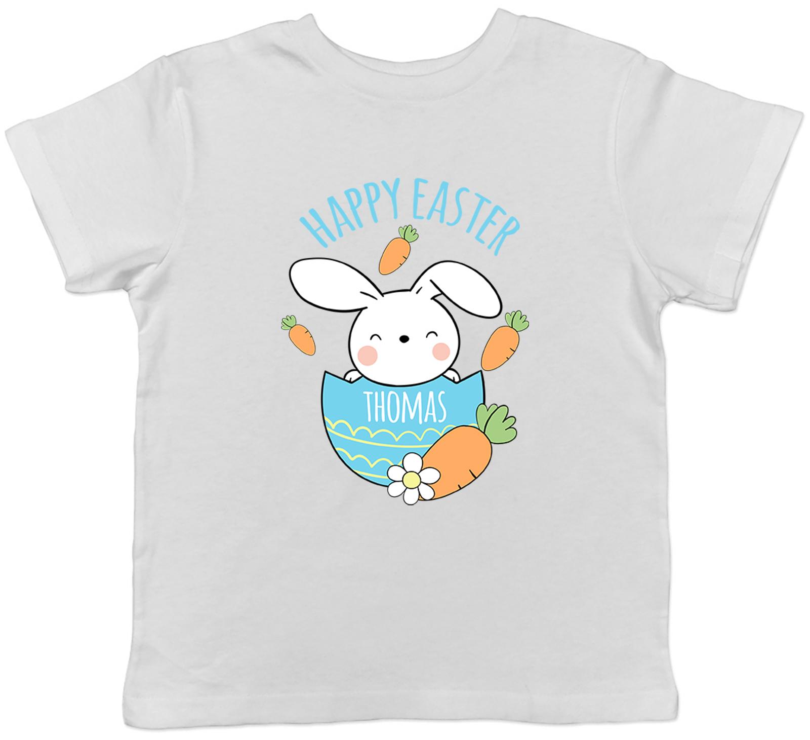 Personalised Happy Easter - Blue Childrens Kids T-Shirt Boys Girls 100