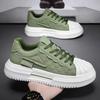 Handgefertigte Herren Freizeitschuhe Naturleder Plateau Sneaker Retro Herren Sportschuhe Outdoor Camping Wandern Männlich 2025