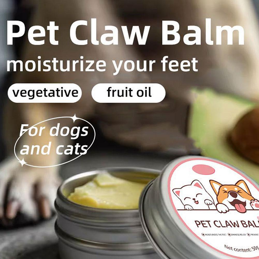 Paw Balm For Cats 50g Cat Dog Paw Protective Cream Pet Nose Protector Moisturizer Pet Crack Feet Repair Accessories For Cats