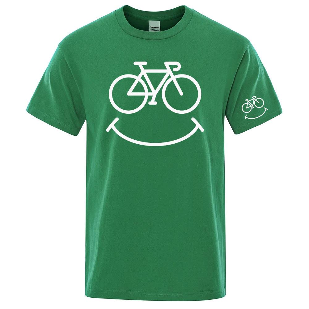 Bike Smile Graphics The Unisexs Regular Shortsleeved Shirts Are Suitable For Summer And Have A Simple Design T Shirt