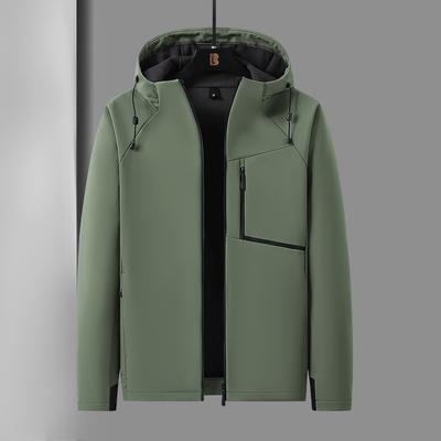 New Men's Spring and Autumn Thickened Warm Jacket Casual Versatile Hooded Jacket
