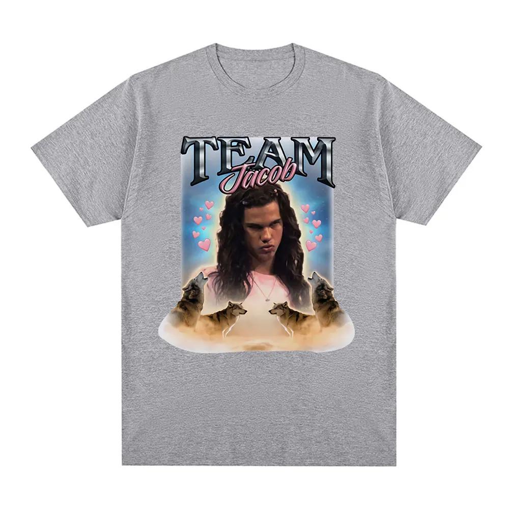 Team Jacob Team Edward Pattern Tshirt Fun Meme Short Sleeve Tshirt Womens Fashion Oversized Tshirt Street Wear