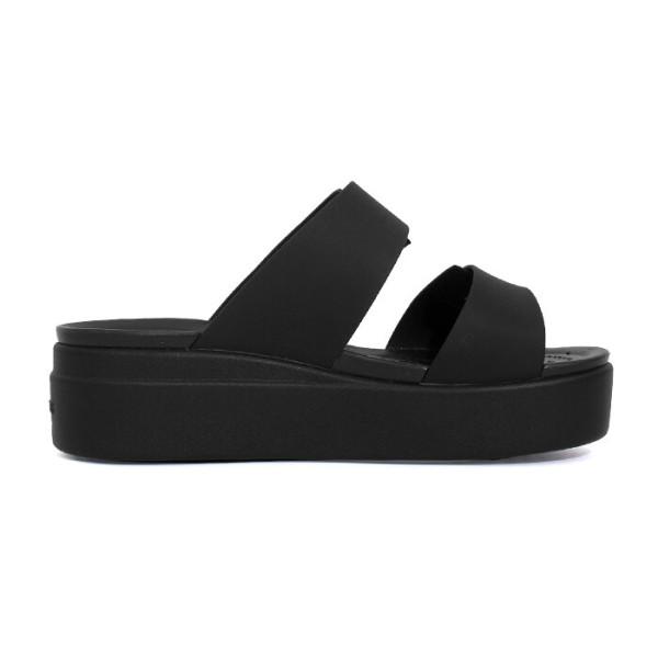 Crocs Brooklyn Buckle Wedge Sandals Slippers