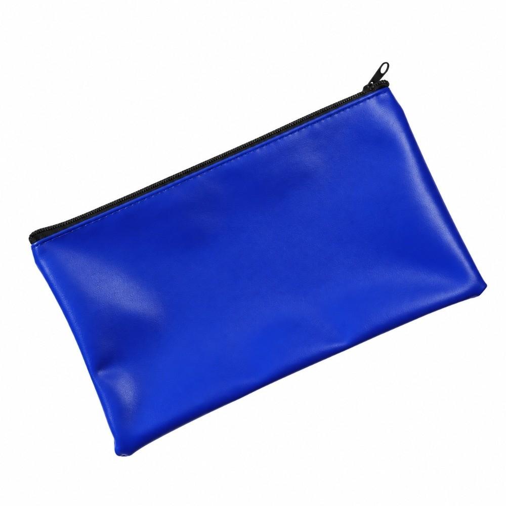 Waterproof Pencil Pouch Faux Leather Bank Deposit Bag Practical Money Cash Case  Office Storage