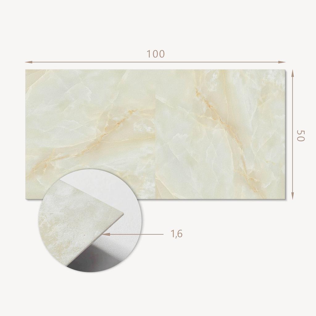 Self-Adhesive Vinyl Panel - Office Wall Decoration 100x50 cm Elegant Marble Pattern