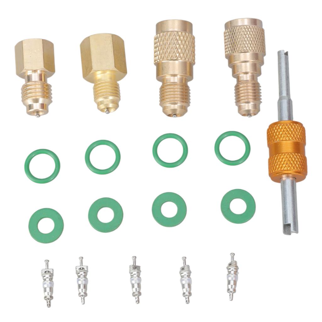R410A Adapter Set Coupling Adapters Connect Coupler Copper Cooling Systems Repair Tool for Refrigeration Service