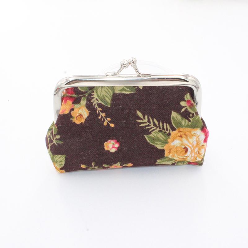 1Pcs  Elegant Roses Canvas Mini Coin Purses Zero Wallet ,Lady Zero Wallets And Coin Bag Child Girl Women Change Purse