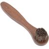 Horsehair Shine Shoes Brush Wood Handle Leather Shoes Polish Shine Applicator Brush